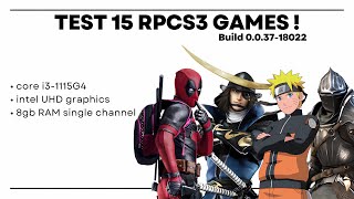 Tes 15 game di RPCS3 0.0.37-18022 • core i3-1115G4 + intel UHD graphics + 8gb RAM game test