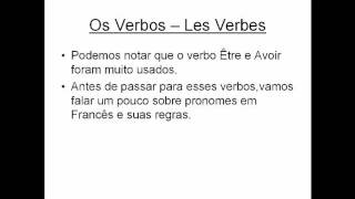 Apresentação,verbos être e avoir + regras em Francês