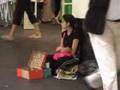 videos de homeless girl takes drugs gets run over by bus & lives part1