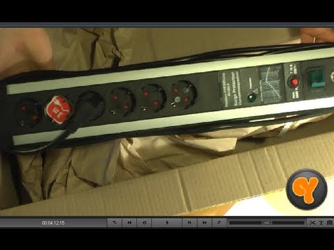 Brennenstuhl Premium Protect Line 60.000A 6-fach Steckdosenleiste mit Überspannungsschutz