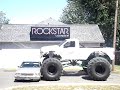 gina lynn's monster truck crushing car