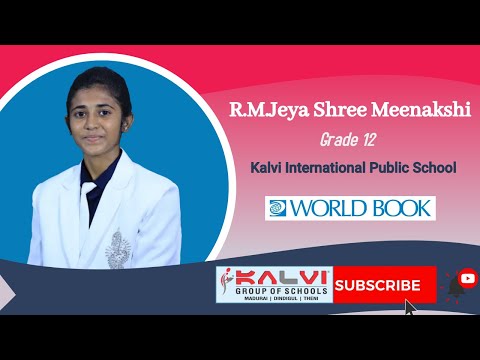 Kalvi Schools R.M.Jeya Shree Meenakshi - Grade - 12  | Evolution of Alphabets & books - World Book