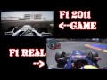 Formula 1 onboard Real vs. F1 2011 game Valencia