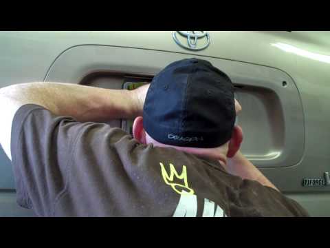 How to replace the rear hatch handle on a Toyota Sequoia