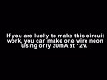 20 mA one wire neon
