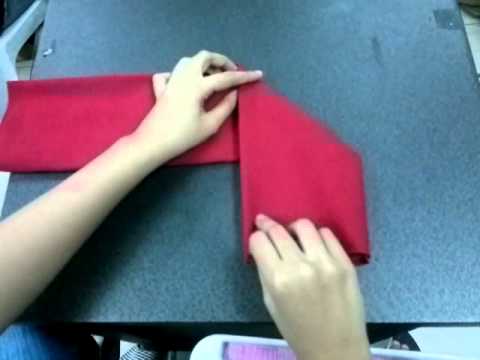 valentine napkin folding -