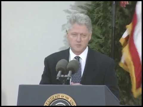 impeachment trial - This is video footage of President Clinton delivering remarks on the conclusion of the senate impeachment trial results. This footage is official public reco...