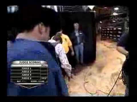 Wreck of PBR Rider J.B. Mauney on ...