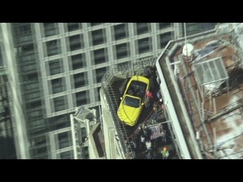 State - How'd they get a Ford Mustang atop the Empire State Building? CNN's Jeanne Moos goes under the hood to find out.