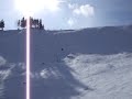 Skifahren-Jonas Steilhang und Sprung