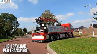 Volvo with KENNIS rollader crane - perfect solution for material transport