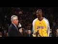 Kobe Bryant (24) Receives his MVP Trophy from David Stern