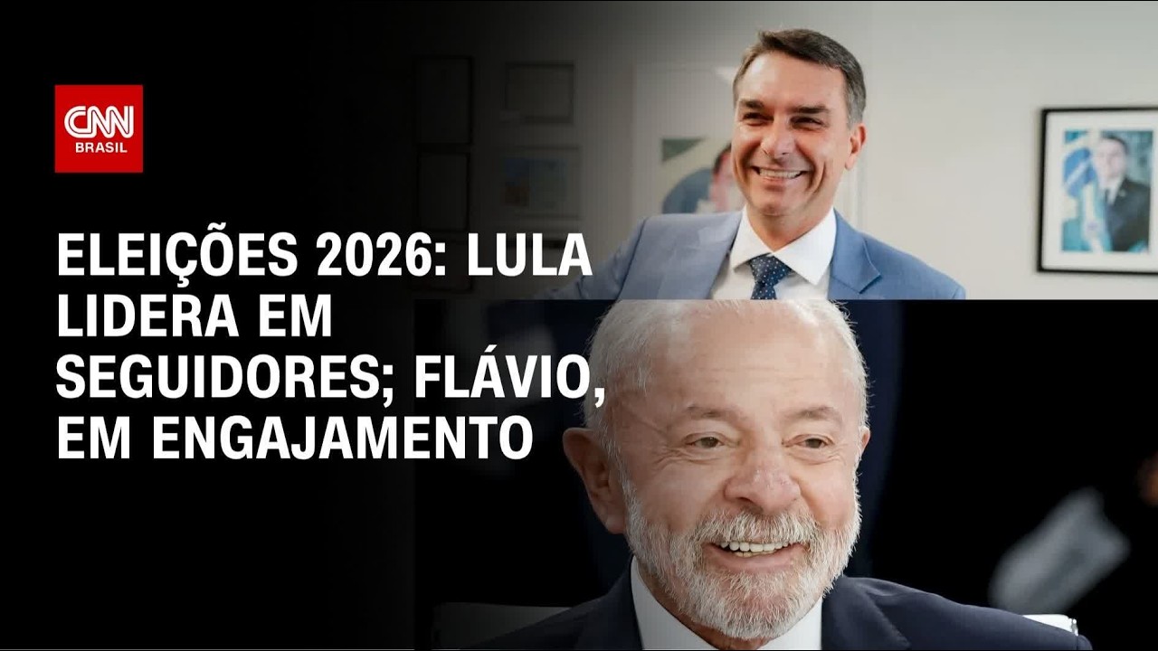 Lula lidera em seguidores nas redes, e Flávio em engajamento, diz relatório | AGORA CNN