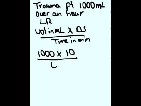 how to calculate iv drip rate examples