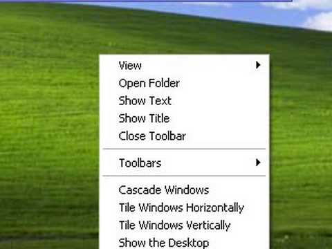 how to quick launch windows xp