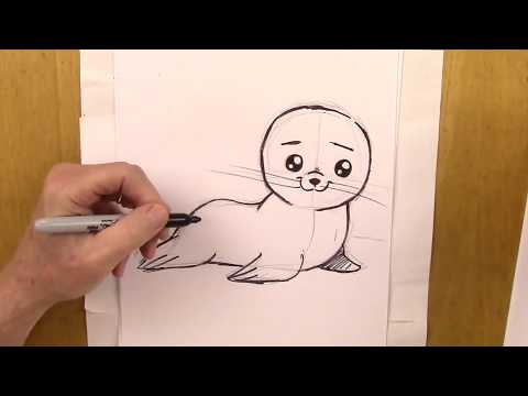 video-linktoworks-HOW TO DRAW A BABY SEAL