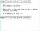 Curso de Inglés 10 - El presente continuo