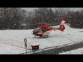 EC-135 P2 vom DRF D-HDRQ Am Klinikum Bayreuth. Start bei Schnee. HD 720p