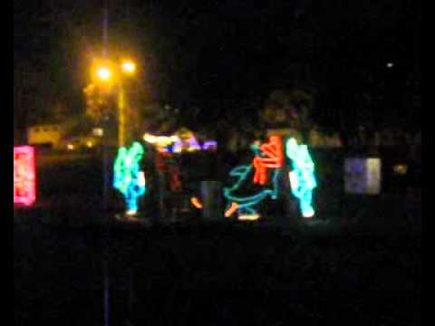 Spencer Smith Park Holiday Lights - Skating Penguins