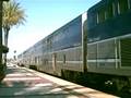 Amtrak Surfliner NB arrives into fullerton
