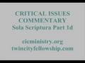 CIC - Sola Scriptura Part 1d