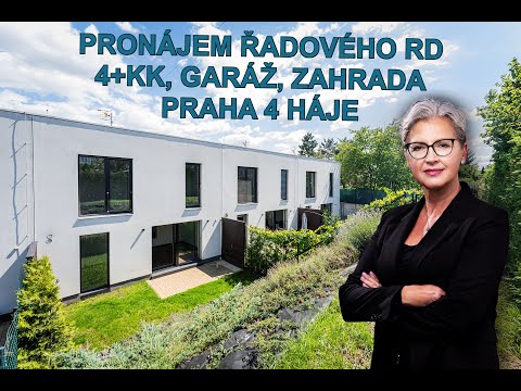 Video Pronájem řadového RD 4+kk, 110 m2/G/OV se zahradou 87 m2 Praha 4 Háje.