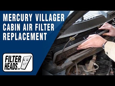Cabin air filter replacement- Mercury Villager