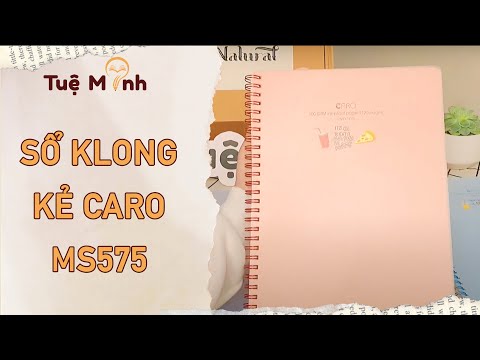 Vở Klong B5 120 trang caro lò xo kép bìa nhựa - Sổ Klong MS 575