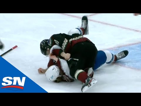 Avalanche Rookie Bowen Byram Gets Into First Career Fight Against Coyotes’ Drake Caggiula