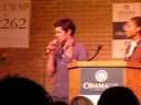 Adam Brody and Joy Brandt came to colleges around Wisconsin, including UW-Stevens Point. He says in this video: To McCain: "I just want to see my kids grow up.." And if McCain and Palin are elected