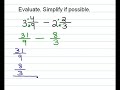 Subtracting Fractions (mixed numbers)