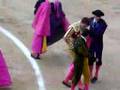Matador get's one in the balls!