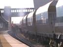 Aggreagates Liveried 59005 & EWS 59201 depart Bristol Parkway with a Tytherington - Westbury