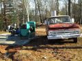 Running our entire place off of gasified white oak chunks and running the gas into a 1972 - 25Kw Onan 30 EK genset through a simple homemade carburetor.