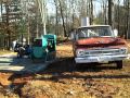 The wood gas generator runs the whole farm!