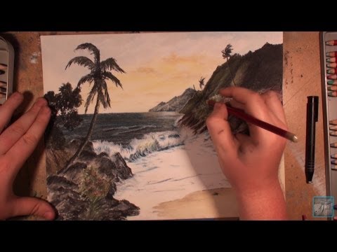 how to draw sunset