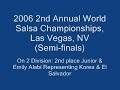 06 World Salsa Championships: 2nd place on2 division