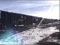 BC Rail - A stream of 'BCR green' at Green Lake Road
