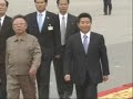 North Korea's leader Kim Jong-il has welcomed South Korean President Roh Moo-hyun as he arrived in Pyongyang for a historic summit. Live television footage showed the two men shaking hands ahead of three days of talks in the North Korean capital. The summit between the two leaders is only the second such meeting in more than 50 years since the Korean war. President Roh said he was aiming for a 