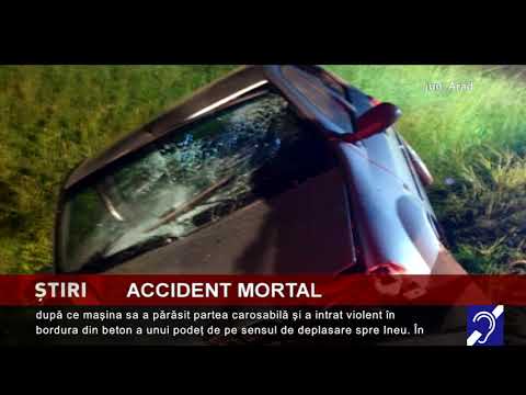 Accident mortal, aproape de Ineu