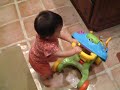 Olivia gets the hang of her new scooter