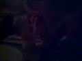 Tyson chugs a glass of milk.