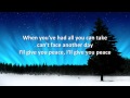 Echoing Angels Give You Peace Official Music Video and Lyrics