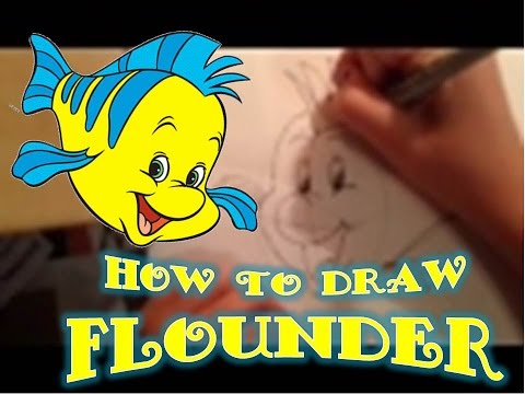 how to draw flounder