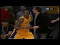 kobe hits a fadeaway on to blazers to hit the 63 point mark in ot.. finishes with 65