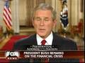 BUSH ADDRESSES NATION ON ECONOMIC CRISIS