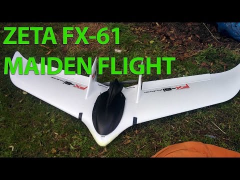 Zeta FX-61 Phantom Maiden Flight + Quick Overview to the Build
