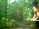 boy beats two kids in woods with sick