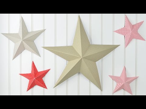 DIY - Sterne basteln I 3D-Weihnachtsstern I aus Tonpapier und Tapeten I Weihnachtsdeko I How to