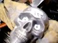aluminium skull biker headlight